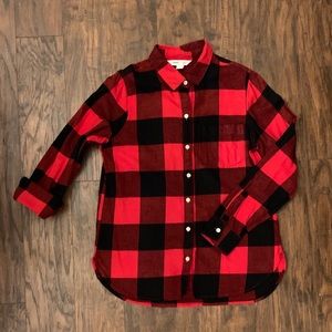 Old Navy Plaid Flannel Red & Black Size Medium